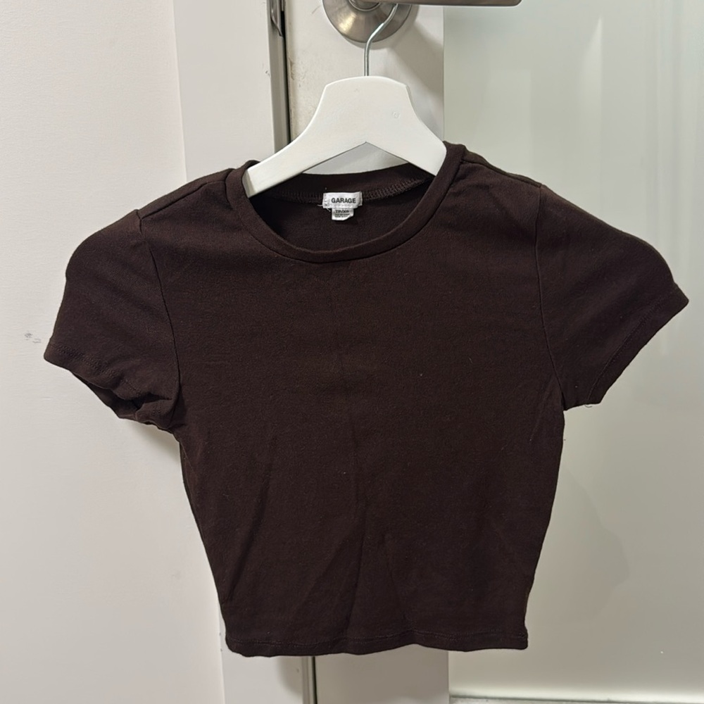 Garage brown baby tee | xs